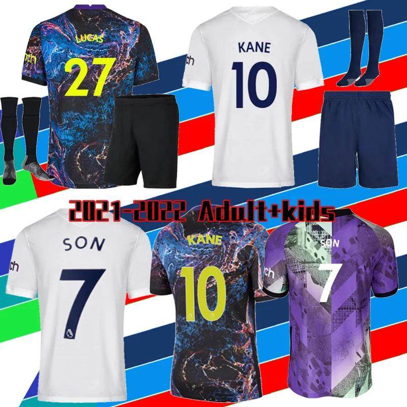 

21 22 maillot de foot TottenhamE REGUILÓN LUCAS NDOMBELE Home Away Football Shirt 2021 2022 SON DELE soccer jerseys Men Shirt