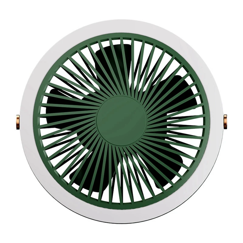 

USB Desk Fan Camping Fan Rechargeable 2000MAh Battery Operated Desktop Fan with LED Lantern for Home Travel Indoors