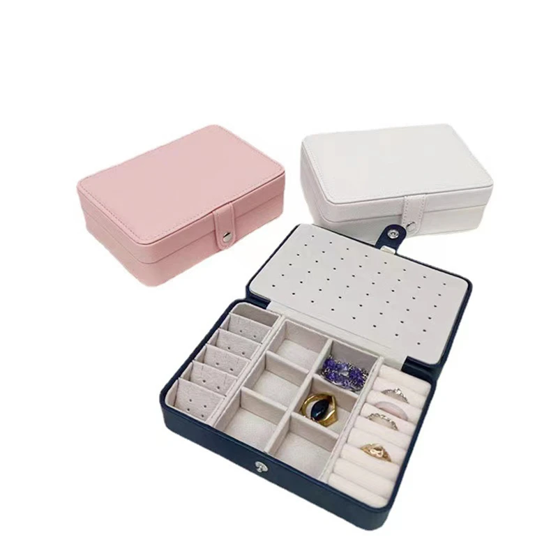 eleganckie przenośne etui do przechowywania biżuterii ze skóry w koreańskim stylu kompaktowe i przestronne podróży
