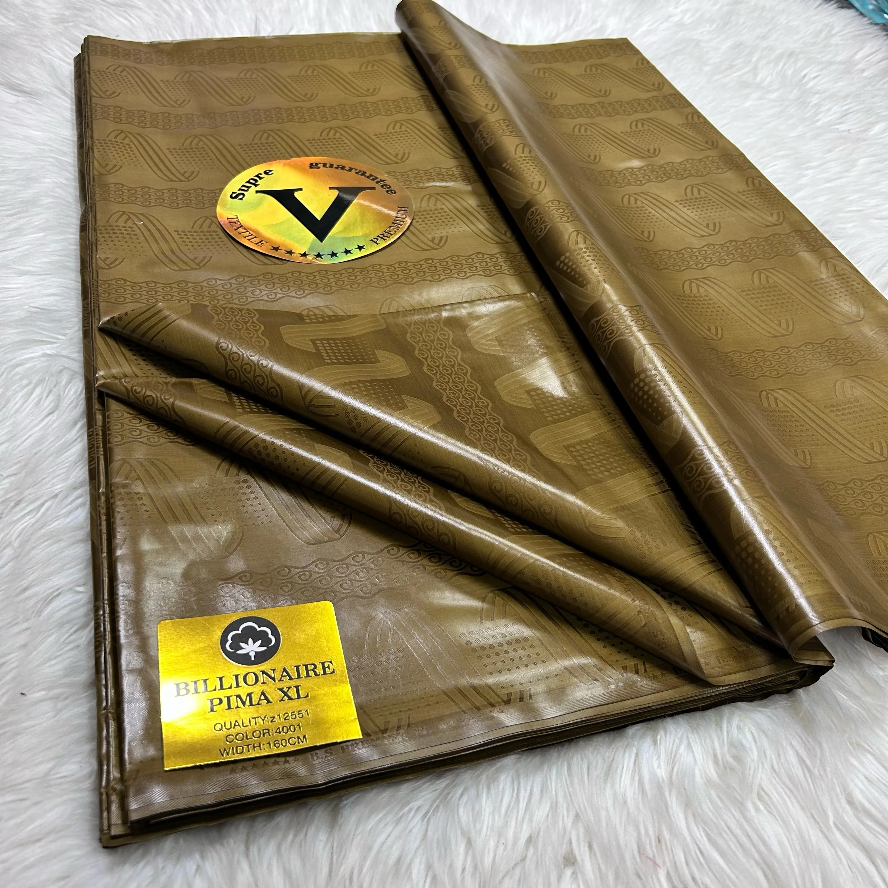 

HFX's latest high quality multicolor Bazin Rich 100% cotton fabric 2023 African Nigerian fabric garment sewn 5 meters