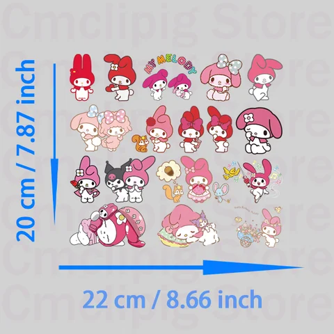 Термонаклейки Kuromi My Melody MINISO