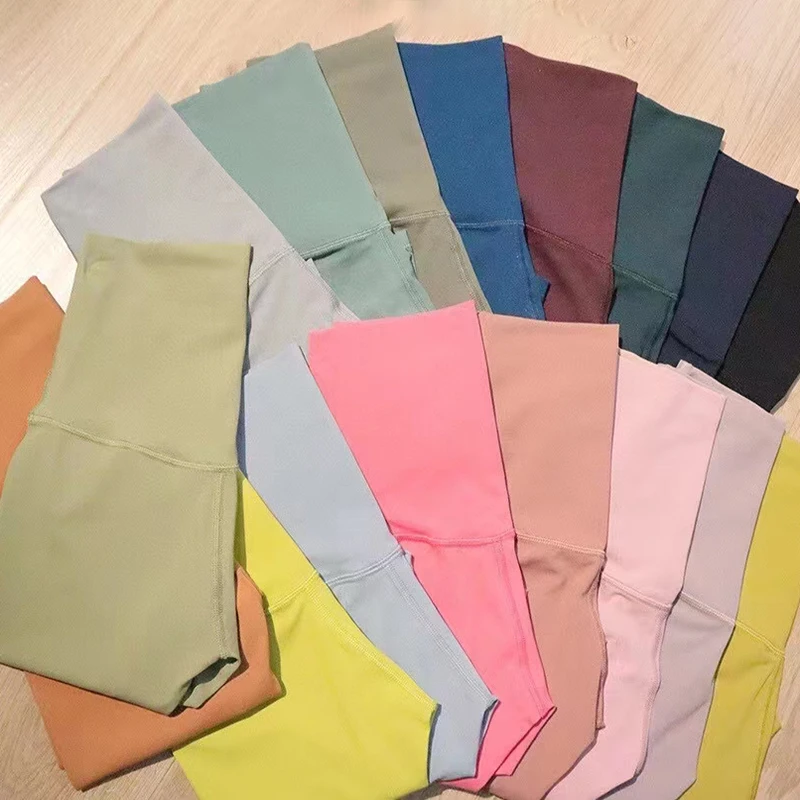 Lulu Gym Shorts With Logo Ladies Align Leggings Cycling Shorts Yoga Shorts High Waist Sweatpants No Embarrassing Lines Leggings