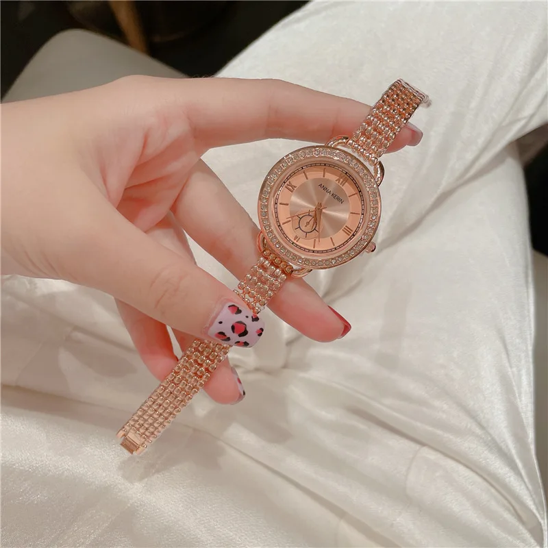 Relogio Feminino New Crystal Diamond watch luxury silver women's watch Fashion women's watch All Steel watch Clock Saat 2023