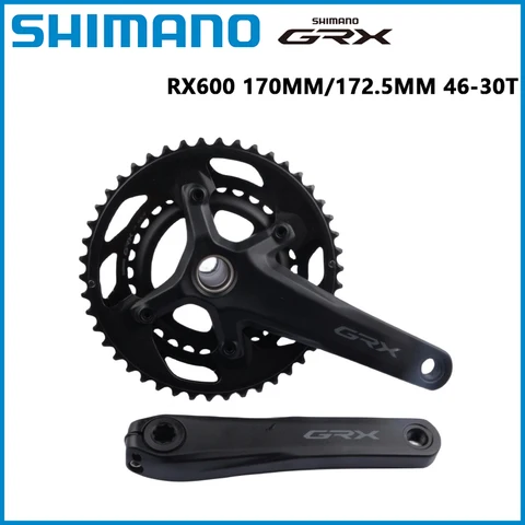 Шатун SHIMANO GRX для дорожного велосипеда FC RX600 160 мм 170 мм 172,5 мм 46-30T 2x1 1-скоростной шоссейный велосипед