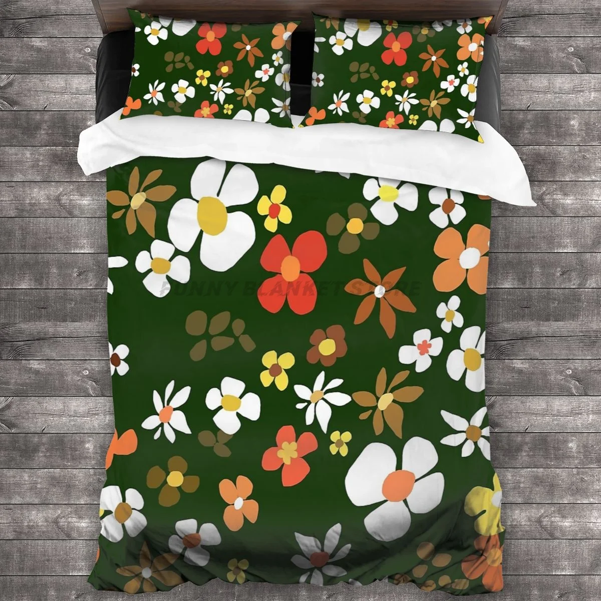 

Floral Riot On Green Bedding Set Duvet Cover Pillowcases Comforter Bedding Sets Bedclothes