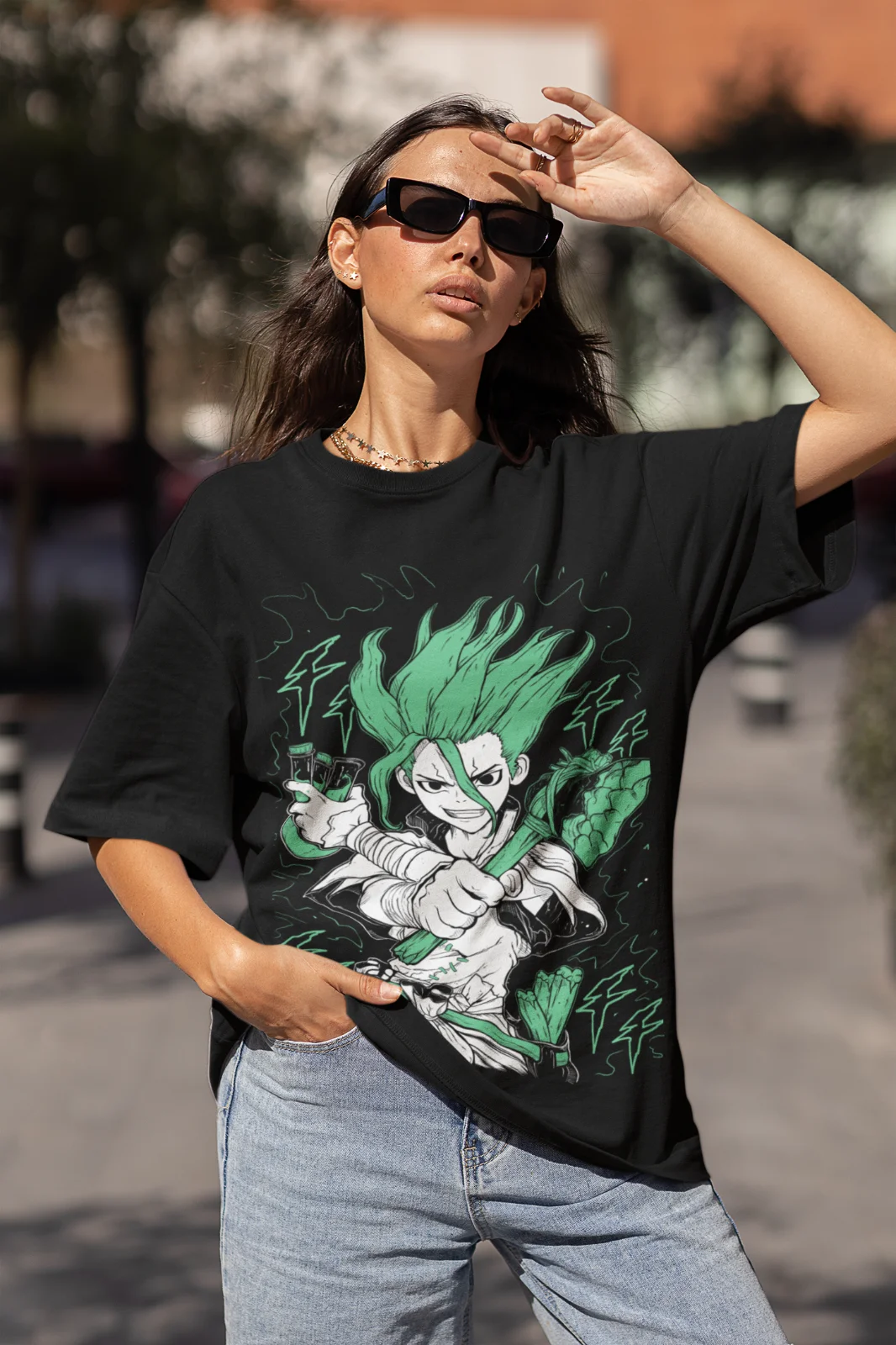 Футболка с надписью Dr. Stone Senku Ishigami