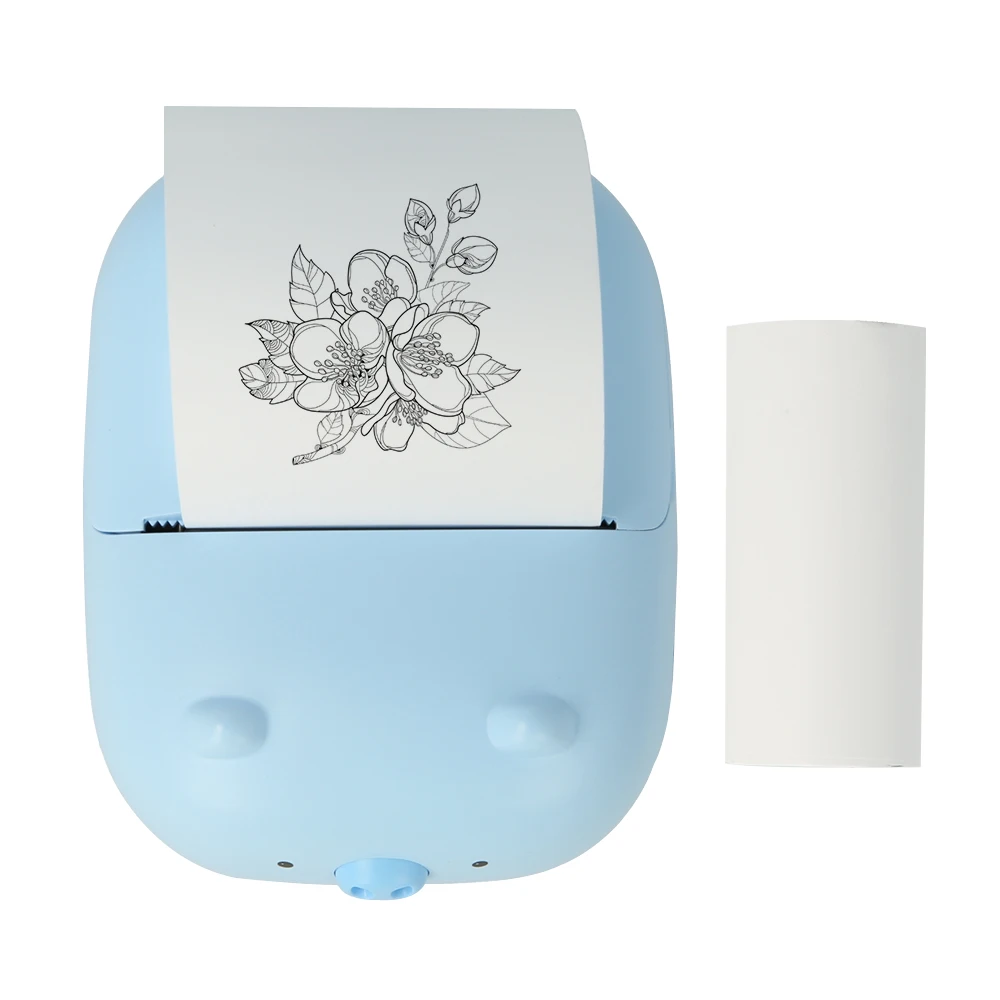 

Mini Pocket Printer Portable Thermal Printer Photo Picture eList Receipt Printer BT Wireless 200dpi with 1 Roll Thermal Paper