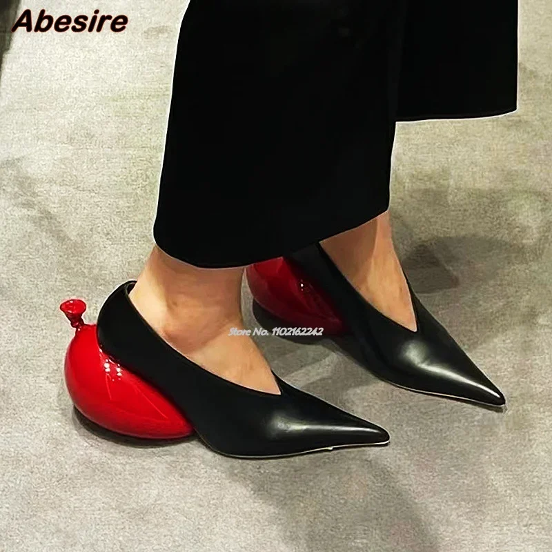 Женские туфли-лодочки с острым носком на каблуке 41 цвет