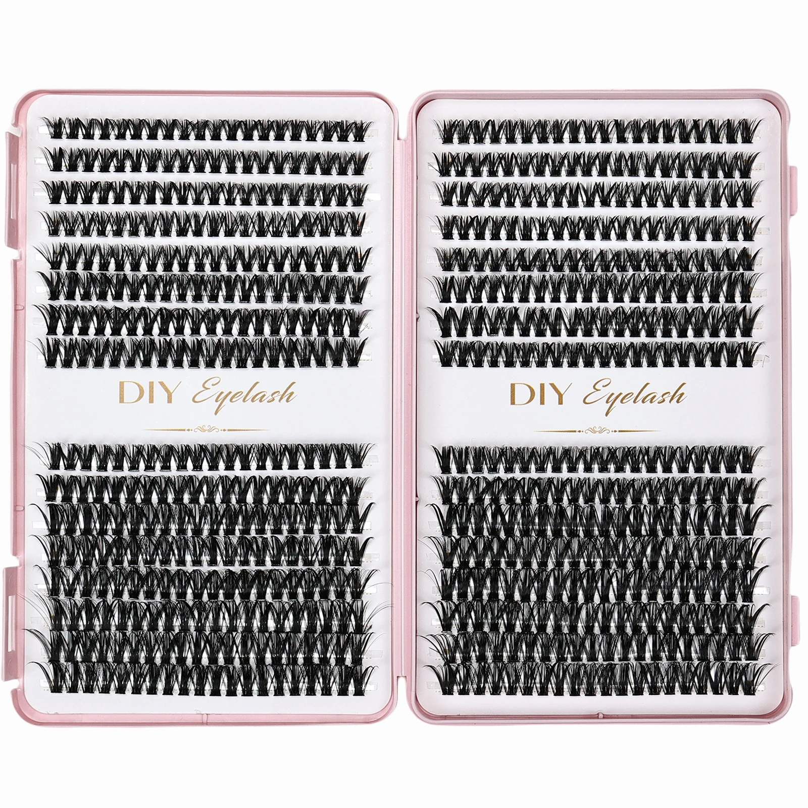 32 ряда 640 кластера 40D микс 10-14 мм Кластерные ресницы для наращивания натуральные