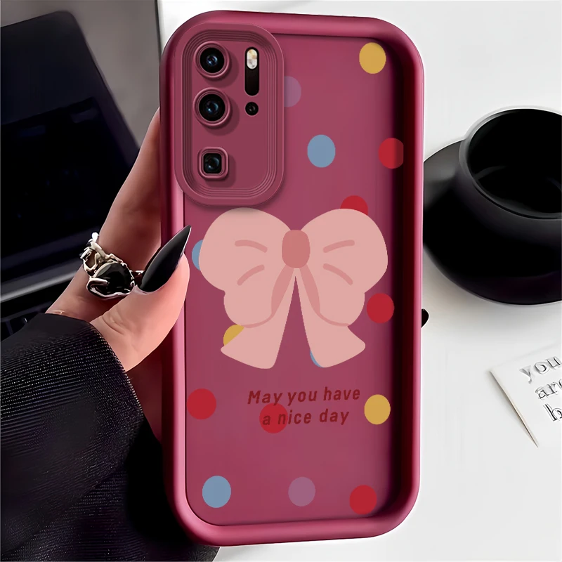 Новый модный розовый чехол для телефона с бантом Huawei Y9 2019 Y9S Prime Защита объектива