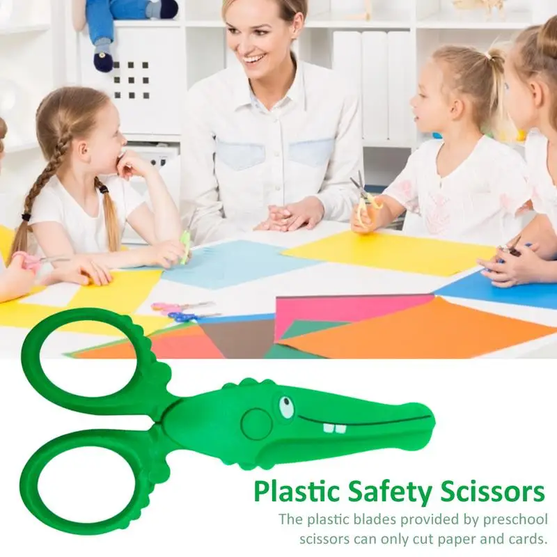 

Cutting Scissors For Crafts Shark Blunt Tip Classroom Safety Scissors Small Kids Scissors For Crafting Toddler Scrapbooking