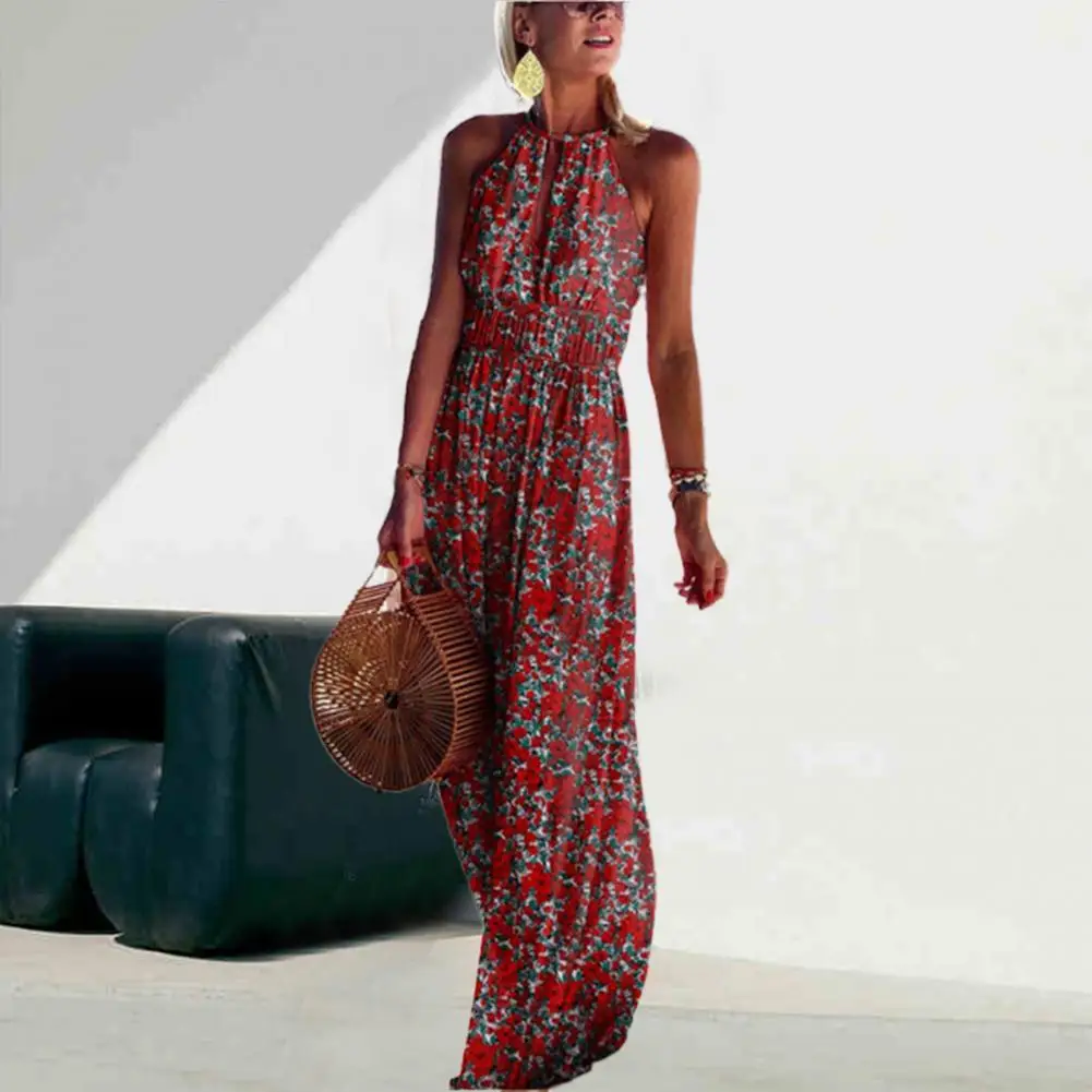 

Hot！2022 Sexy Floral Print Off Shoulder Maxi Dress Floral Print Pleated Summer Casual Ruffles Lace Long Dress for Vacation