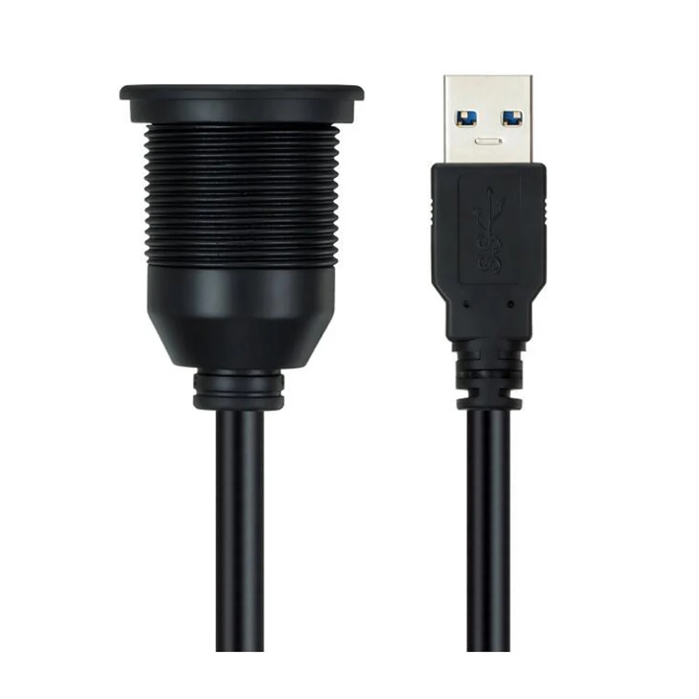 

Удлинительный кабель USB для автомобильной панели, Удлинительный кабель «штырь-гнездо», черный, абсолютно новые электронные компоненты Flush
