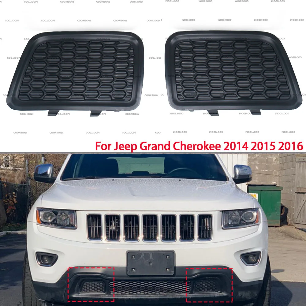 Front Lower Grille Tow Insert Bezel Front Bumper Grille Bezel Cover 2014 2015 2016 For Jeep Grand Cherokee 68143098AC/68143099AC