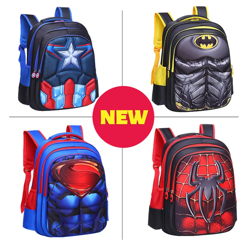 

Disney Elementary School Cartoon Boy Schoolbag Children Spider Man Light Backpack Large Capacity Load Reduction Spine Protection