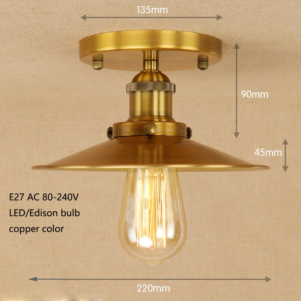 Винтажная Подвесная лампа в стиле ретро Лофт Светодиодная E27 переменный ток 110 В