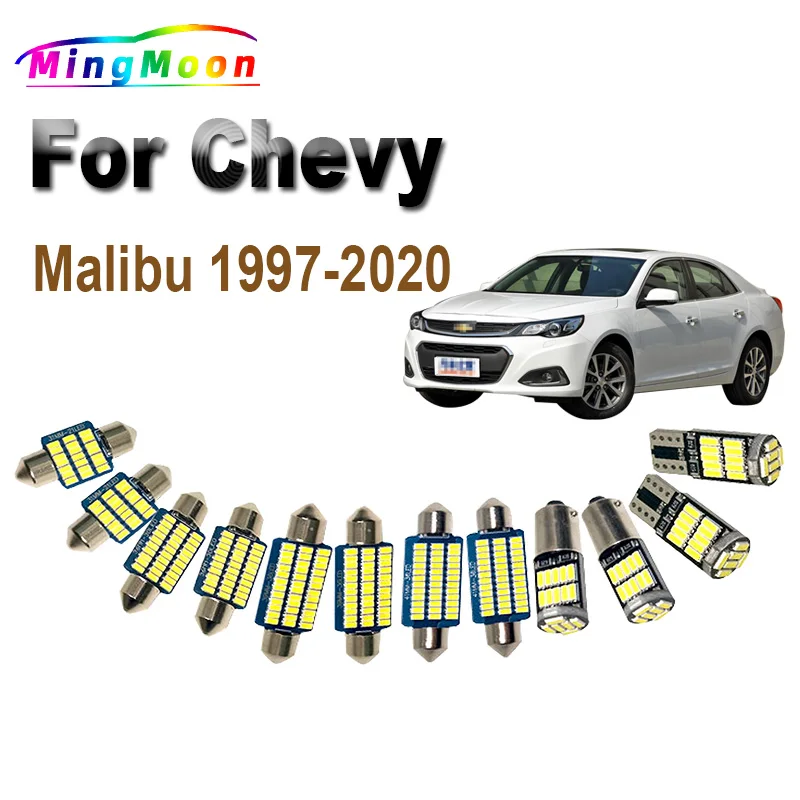 

Canbus Car Bulbs Sun Visor Lamp For Chevrolet Chevy Malibu 1997 -2016 2017 2018 2019 2020 LED Interior Map Dome Trunk Light Kit