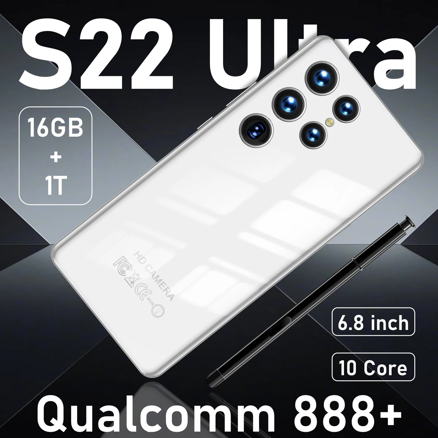 

S22 ультра смартфон оригинальный 16G + 1T сотовый телефон 6,8 дюймов две Sim-карты разблокированные мобильные телефоны 4G телефон Android 6800mAh Телефон
