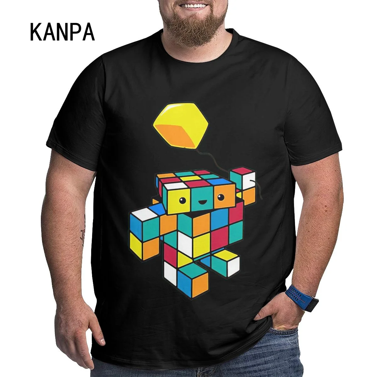 

Футболки Rubic с кубиками для фанатов, футболки с графическим рисунком для больших и высоких мужчин, новинка, мужские хлопковые топы, одежда ...