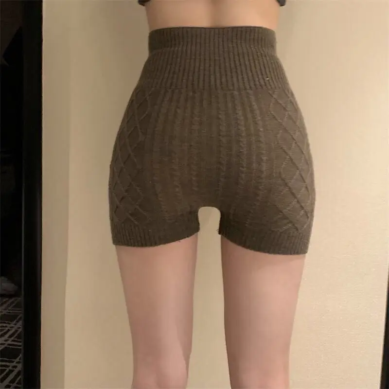 Женские шорты зима 2022 новый стиль теплые легкие трикотажные защитные брюки