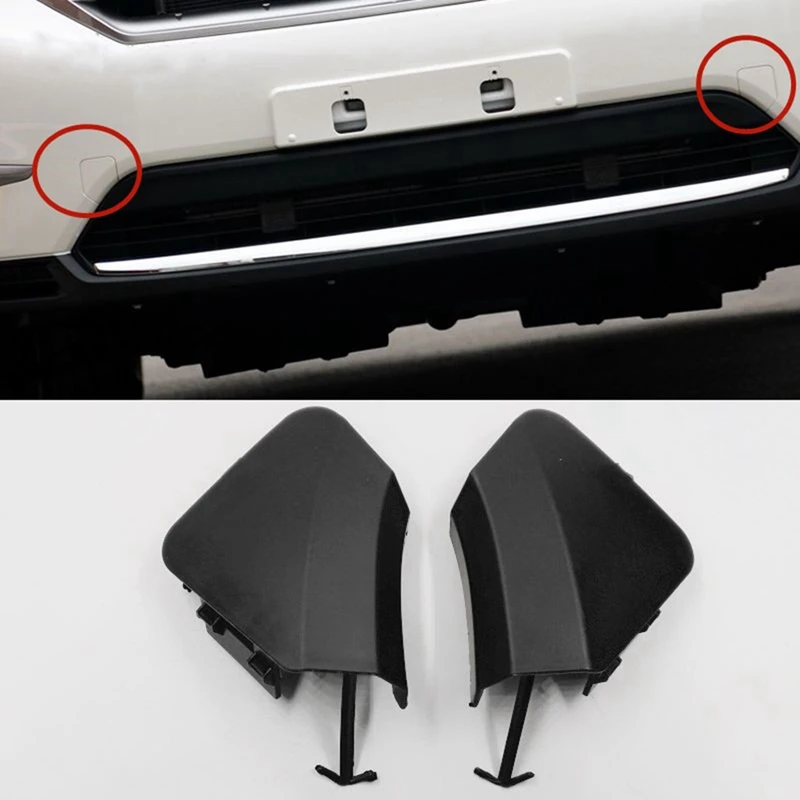 

1Pair Car Front Bumper Tow Hook Cover Cap Towing Hole Lid Trailer Trim Cap For Toyota Highlander 2011 2012 2013