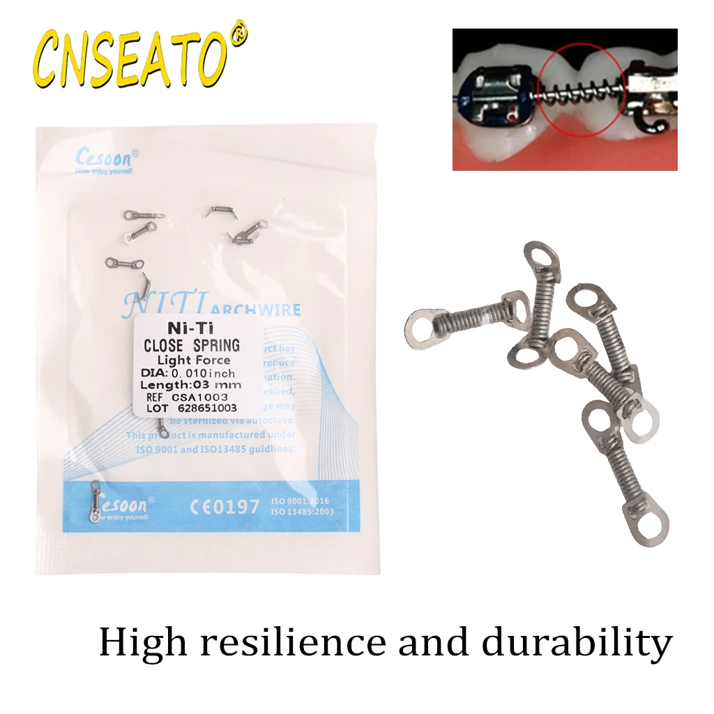 10 шт. Стоматологическая Ортодонтическая Закрытая пружинная катушка Niti одиночные