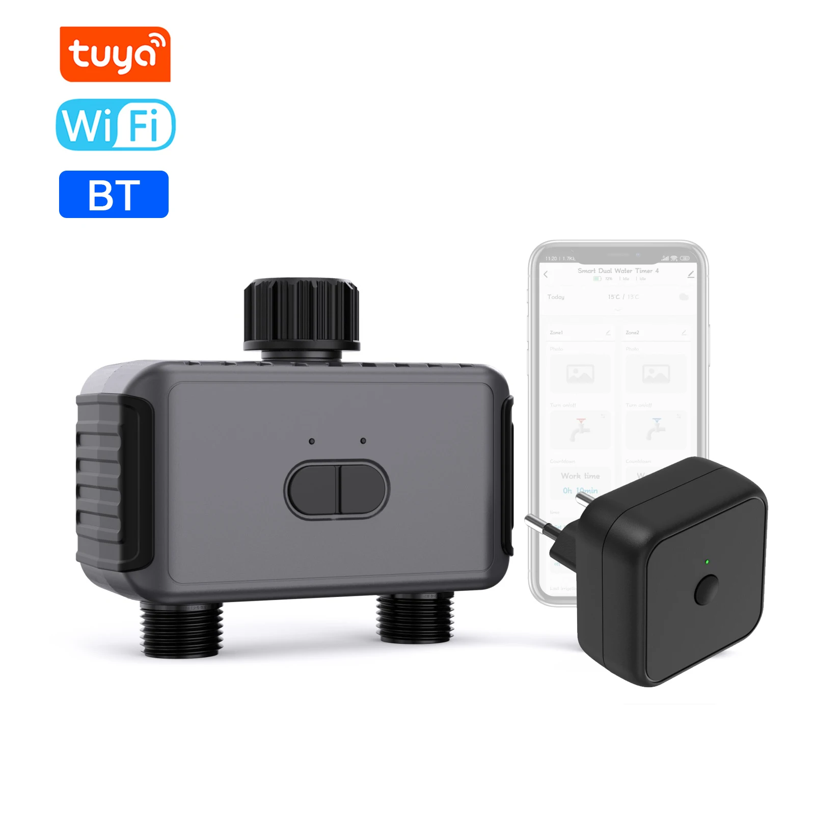 

Wifi BT Drip Watering Timer Gardening Automatic Irrigation Water Timer Auto Watering Device Smart Watering System Controller