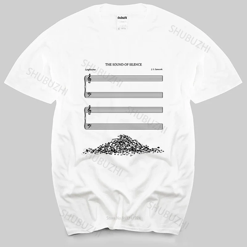 Мужская брендовая футболка The Sound of Silence с нотами visual puns punny simon and garfunkel новая