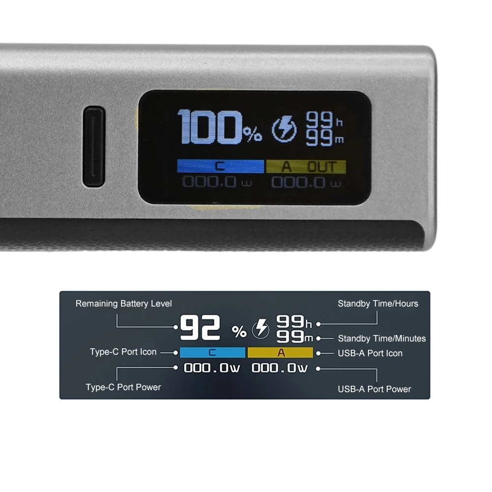 Фото Модуль сверхбыстрой зарядки Type-C USB 22,5 Вт, цветной TFT-экран, цифровой дисплей, комплект Power Bank «сделай сам», поддержка PD/QC/VOC, многопротокол №1