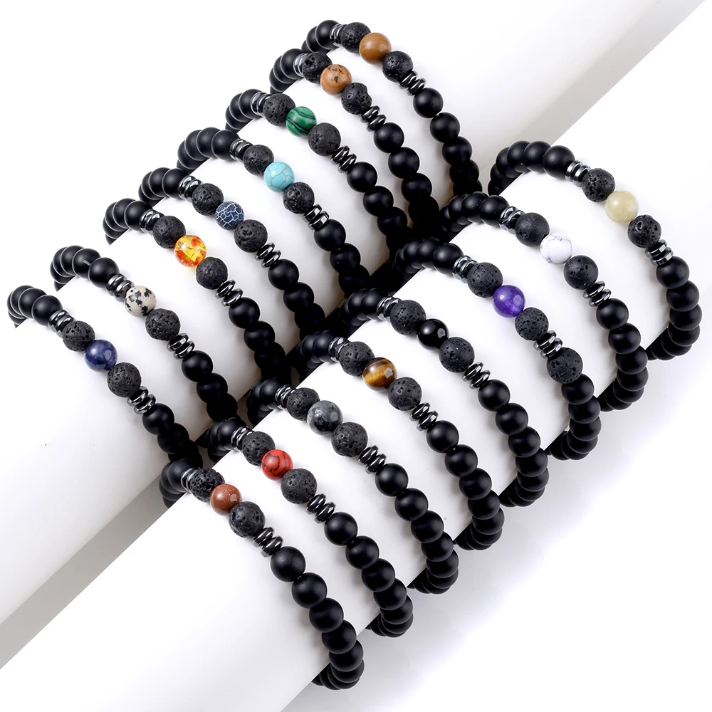 Браслет ручной работы для мужчин и женщин классический растягивающийся браслет