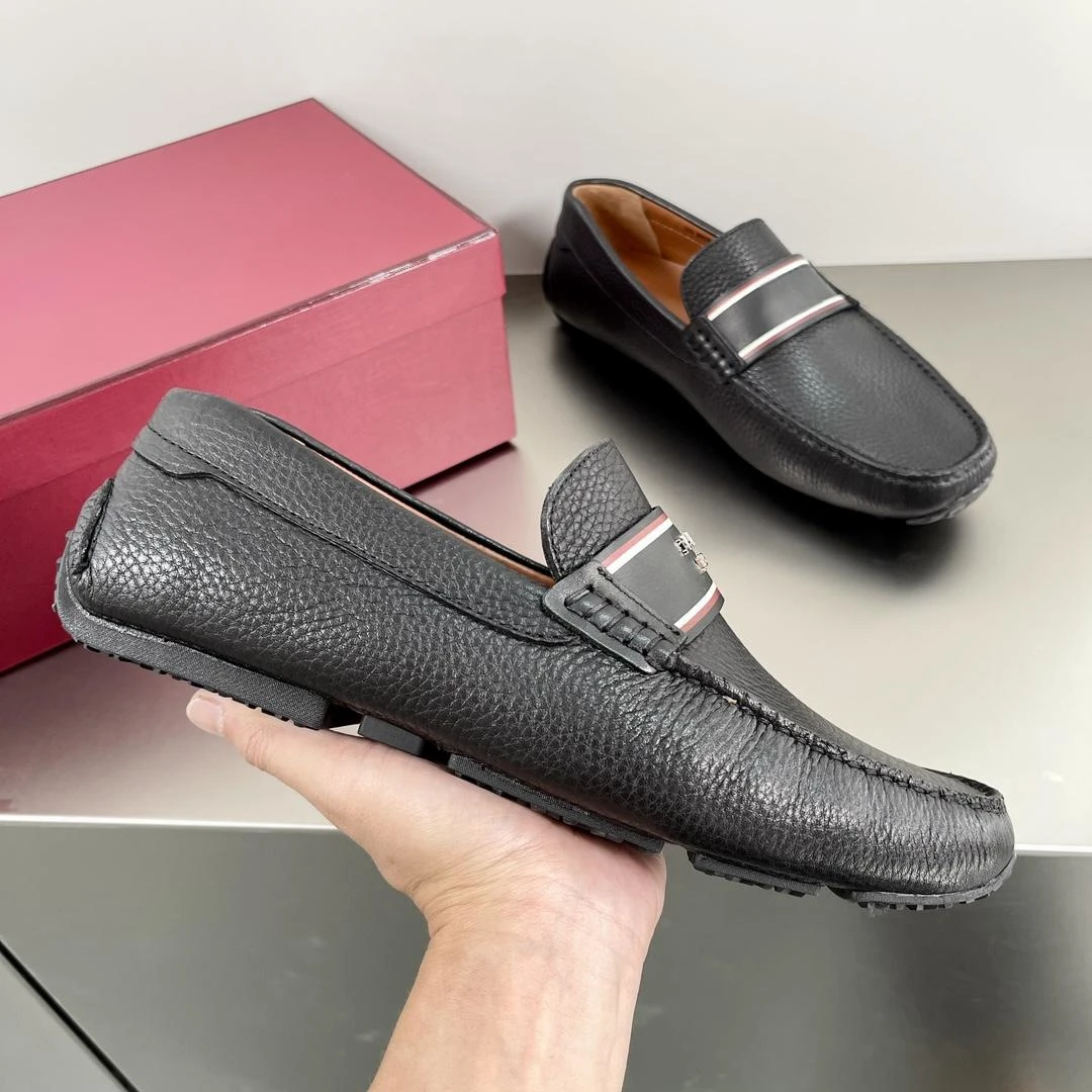 Туфли мужские в полоску модные лоферы деловой стиль повседневная обувь