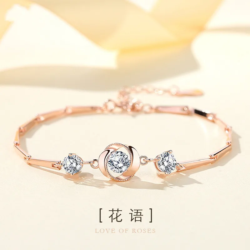 

women's hand bracelets 925 Sterling Silver Original Four Leaf Clover rose gold Bracelet factory outlet Women's bracelet