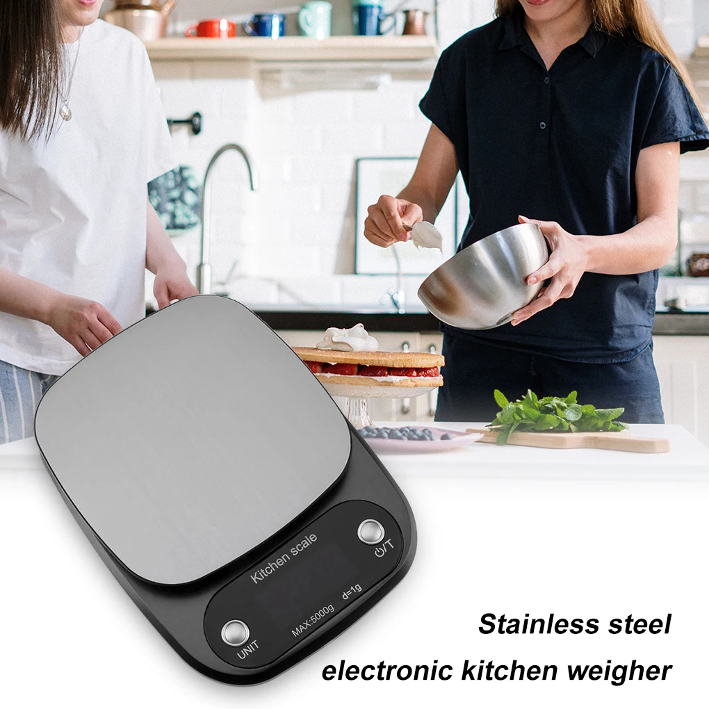 

10kg Digital Kitchen Scale 3kg/0.1g Food Scale Multifunction Weight Electronic Baking & Cooking Scale Stainless Steel Platform