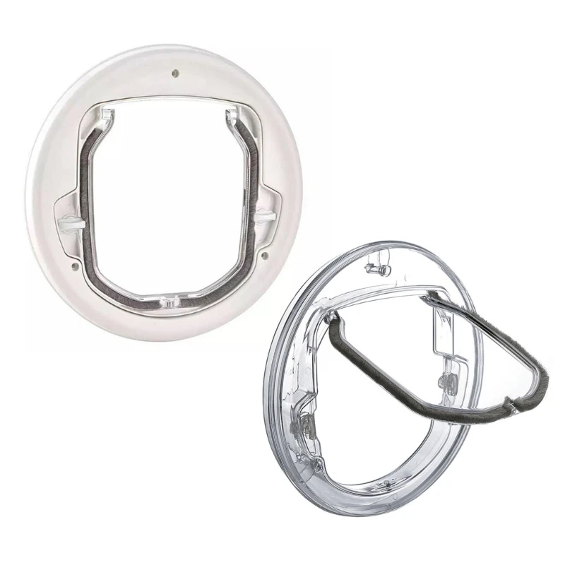 

Pet Door 4 Way Locking Security Lock Plastic Dog Cat Flap Door Controllable Switches Direction Door Small Pet Supplies R7UB