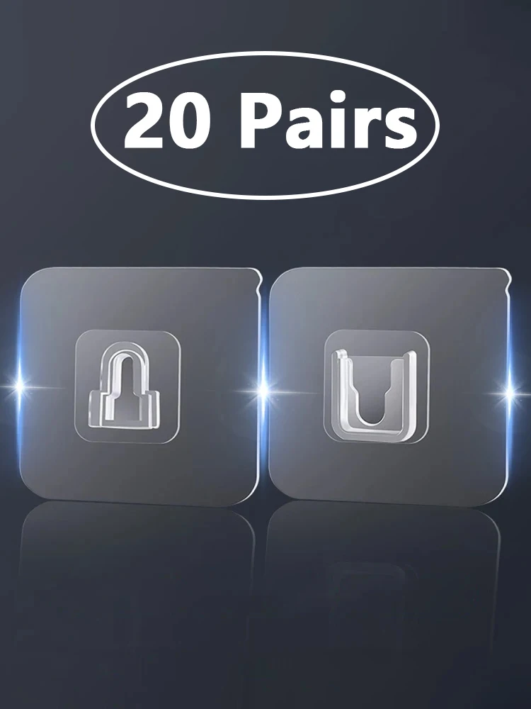 20 пар прочные липкие крючки с пряжкой не оставляющие следов