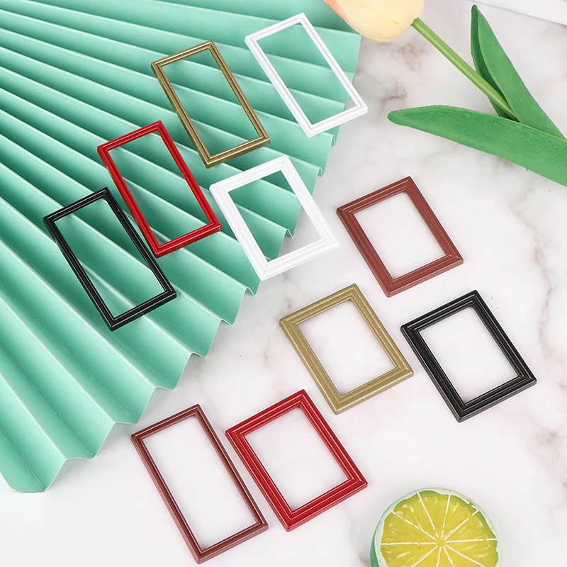 

1 шт., миниатюрная металлическая фоторамка для кукольного домика