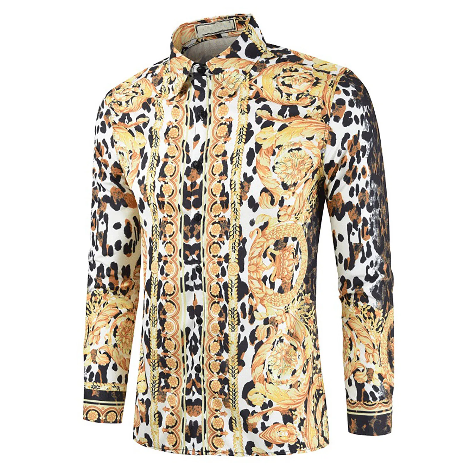 

2022 Mens Fashion Shirt Vintage African Ethnic Print Shirt Men Slim Fit Short Sleeve Hawaiian Shirts Camisas