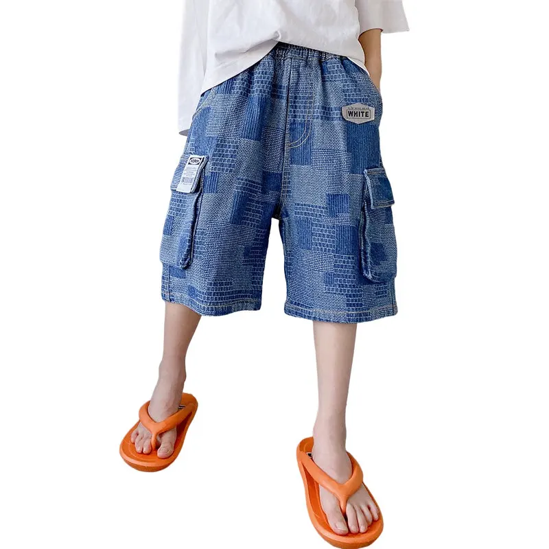 

New Children Jeans Shorts For Boys Summer Fashion Short Cargo Pants Big Boys Teenage School High Quality Denim Shorts 5 To 14Yrs