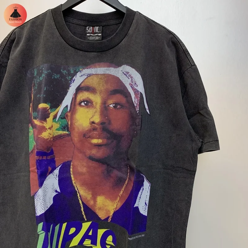 Черная новая мужская женская футболка большого размера из винтажного хлопка с