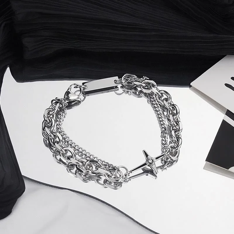 

Star Bracelet Trend Retro Ins Niche Design Men's And Women's Jewelry Boys Cool Style Hip Hop Fashion