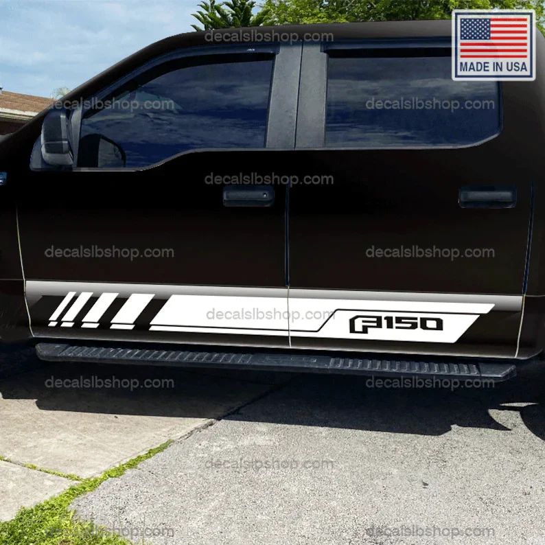 

Полосатые наклейки на боковые двери Ford F150, виниловые наклейки на боковые двери, графические аксессуары