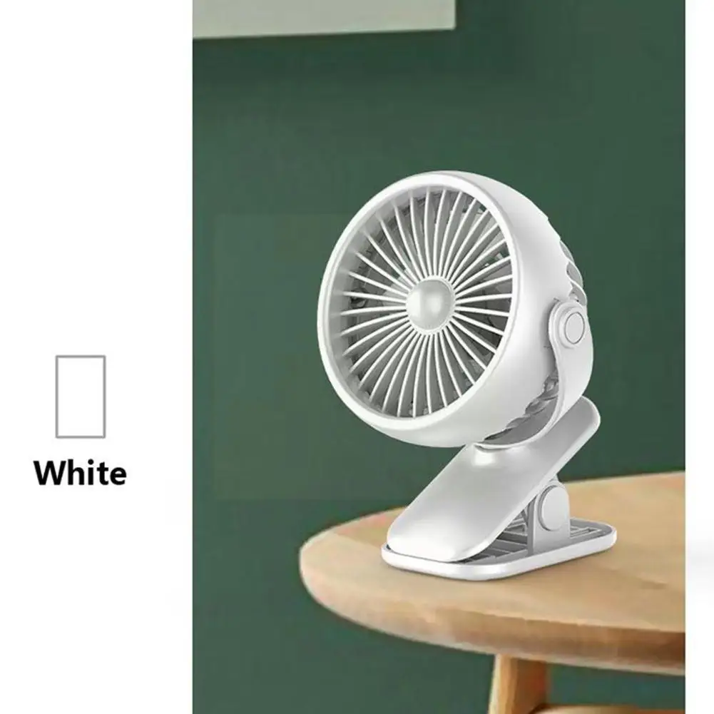 

Portable 360° Rotation Table Fan Usb Rechargeable Mini Fan Clip On Desk Fan Adjustable Clip-on Fan For Car Outdoor Travel D5g3