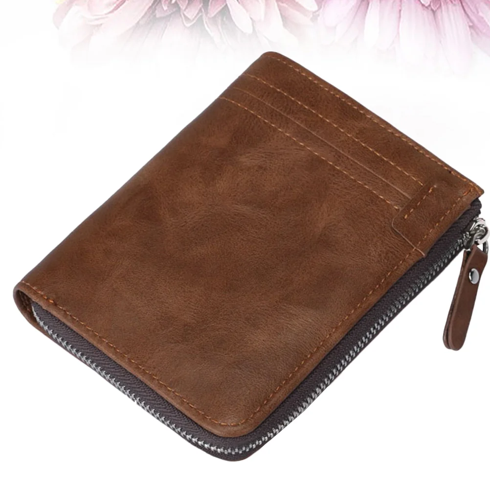 

Men Short Purse Wallet Zipper Block Money Clip Fashion Credit Card Pocket