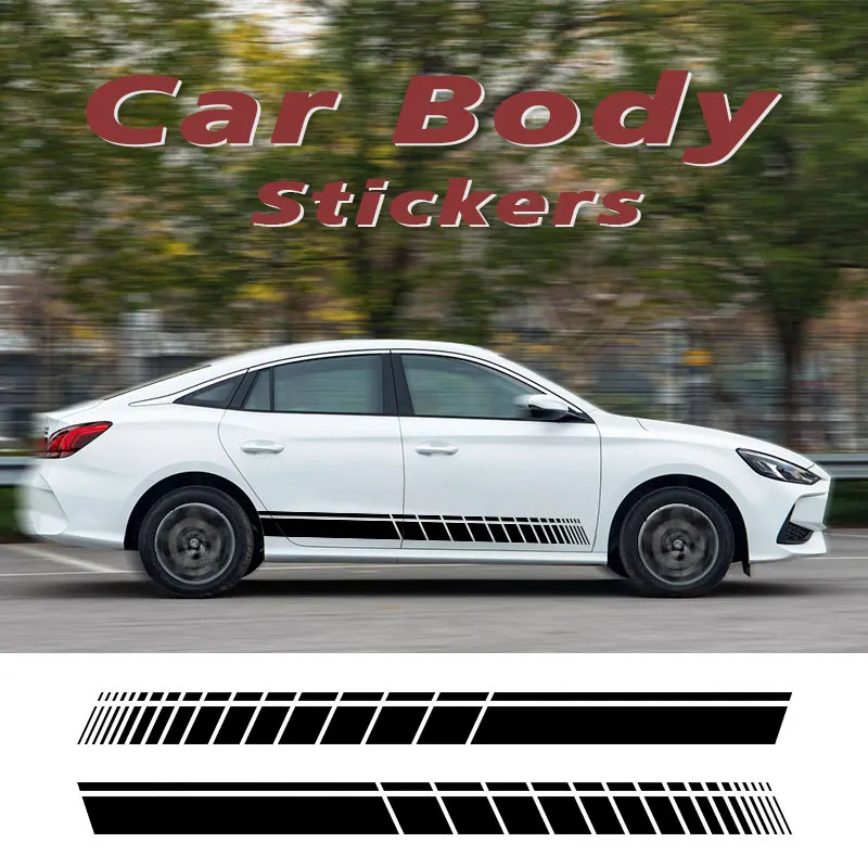

2Pcs 150x11cm Car Both Side Stripes Decoration Styling Decal Automobiles Sports Tuning DIY Stickers Wrap Vinyl Film Accessories