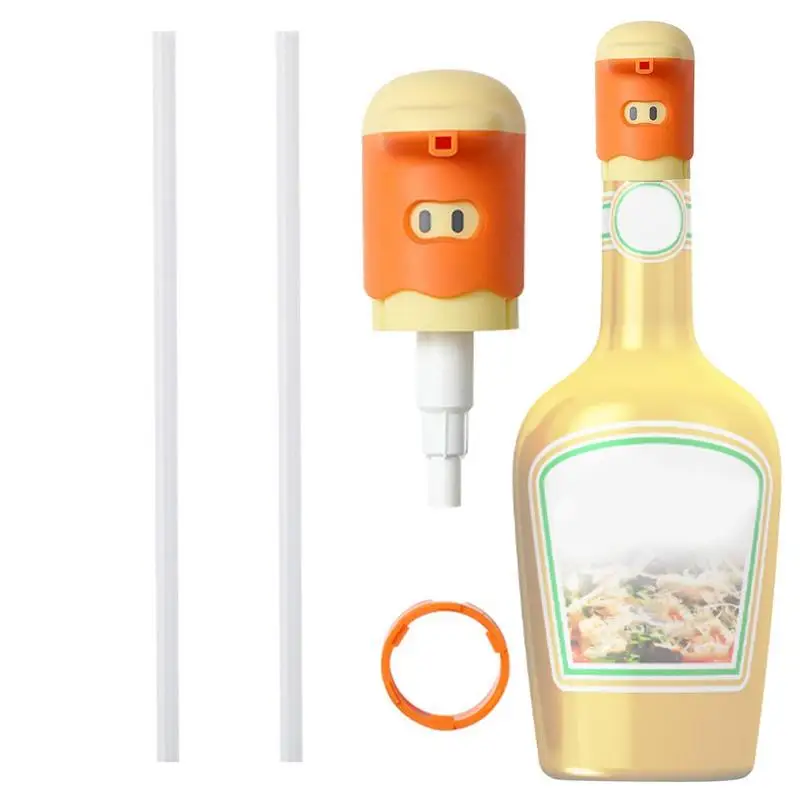 

Kitchen Oyster Sauce Pump Quantitative Pressure Oyster Sauce Squeezer Leakproof Nozzle Ketchup Salad Dressing Dispensers Oil Pot