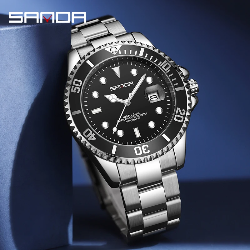 

SANDA Top Brand Luxury Diver Watch Men Waterproof Date Clock Tourbillon Sport Automatic Mechanical Mens Wristwatch Relogio