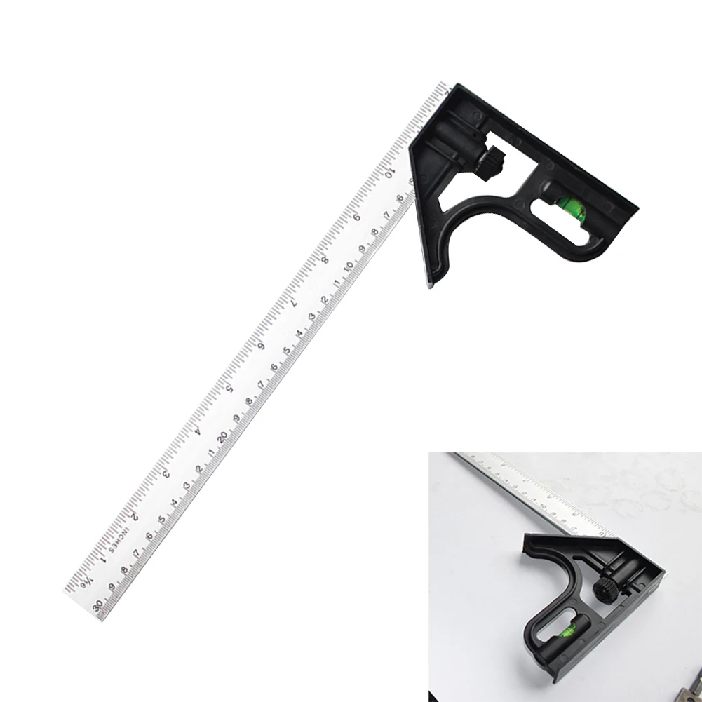Metal 90 Degrees Straight Right Angle Ruler Woodworking Horizontal Speed Square Angle Protractor Angle finder Measuring Tools