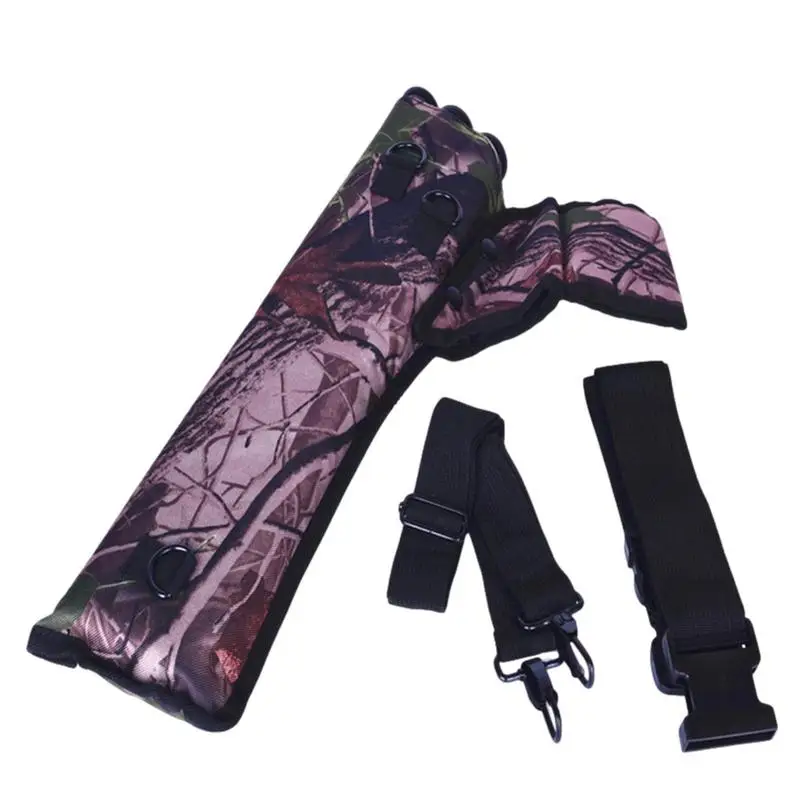 

Back Arrows Holder Portable Oxford Cloth Camouflage Arrows Bag Large Capacity Three Tube Back Quivers Universal Arrows Holder
