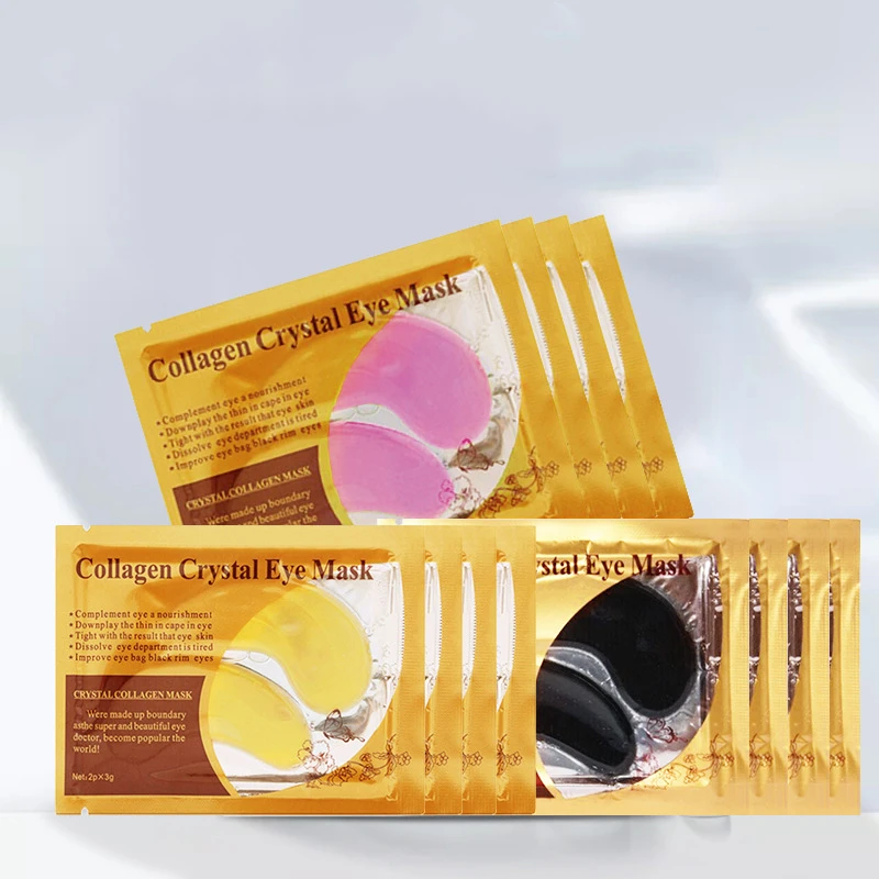 

New 1 Pair Gold Crystal Collagen Eye Mask Eye Patches for Eye Care Dark Circles Remove Anti-Aging Wrinkle Skin Eye Beauty