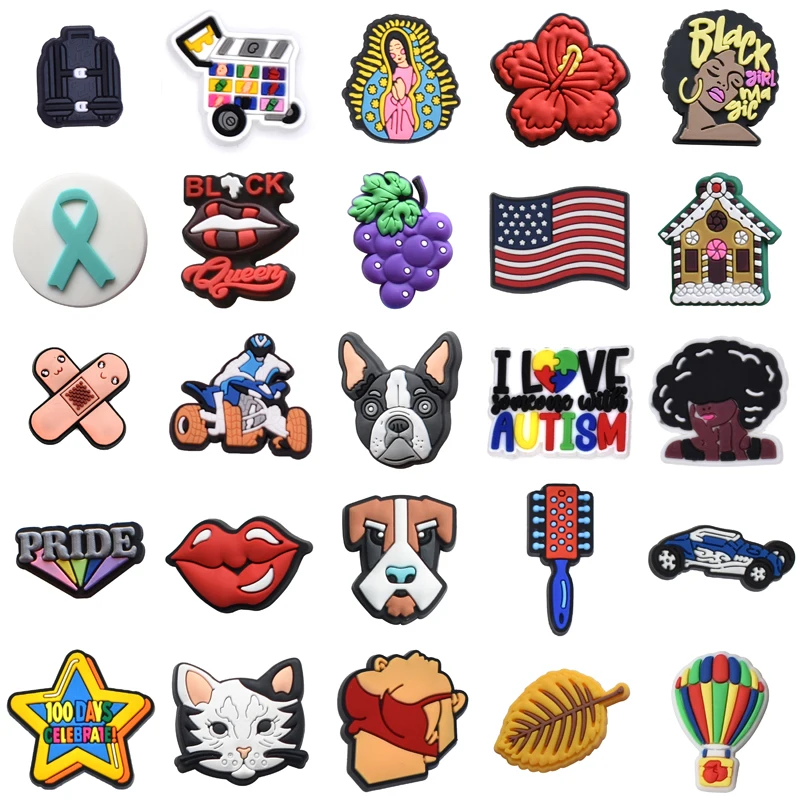 

Kids Shoe Charms Wholesale Bulk Boy Decorations for Crocs Shoes Accessories Men Para Pins Girl Packs Set Jeans Gifts Women Charm
